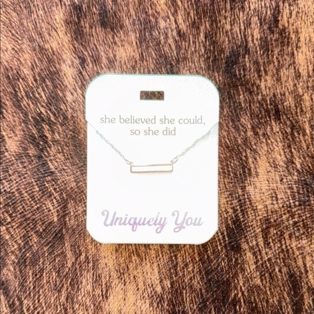 Silver Bar Necklace
